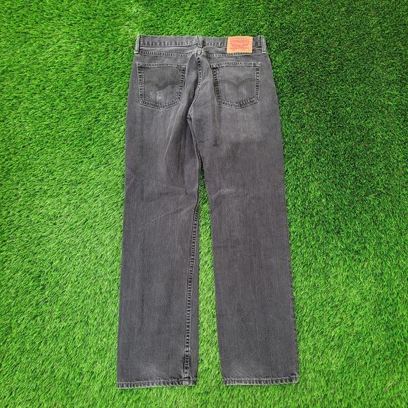 LEVIS 514 Straight Jeans 32x31 (33x32) Black Faded All-Over - Picture 2 of 16